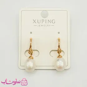گوشواره آویز ژوپینگ مدل مرواریدی سفید