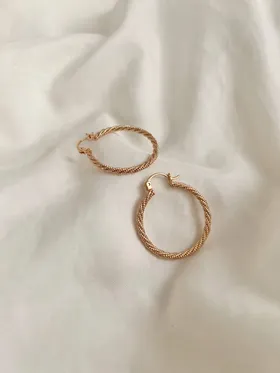گوشواره حلقه‌ای طرح طلا