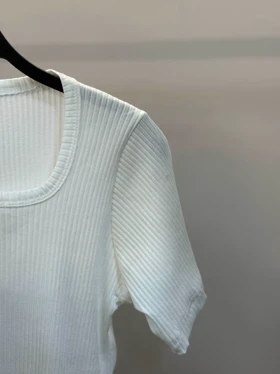 تیشرت کشبافت آستین کوتاه 515 (سفید)