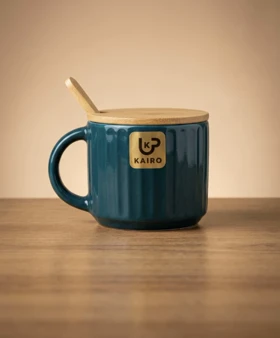 ماگ سرامیکی درب چوبی در چهار رنگ