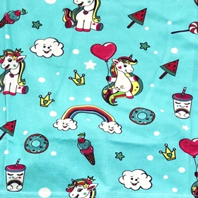 ست تیشرت و شلوار دخترانه مدل اسب تک شاخ کد PJ1070