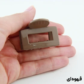 کلیپس دخترانه مدل مربعی کوچک دو رنگ (قهوه‌ای)