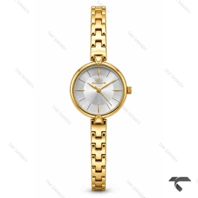 ساعت الگانس زنانه طلایی صفحه سیلور Elegance-11475-L
