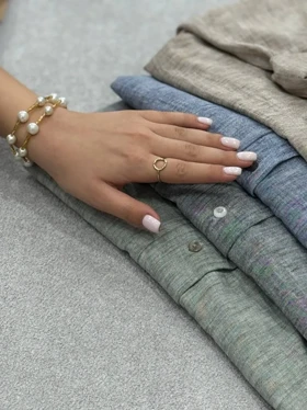 مانتو جلو بسته لینن لیانا کد 3262