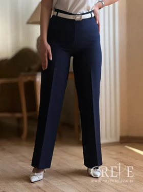 شلوار از بالا راسته کرپ قد 102