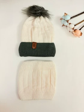 کلاه و شالگردن پسرانه کد 547