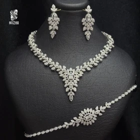 سرویس جواهری نقره زنانه عیار925کدsnz1041