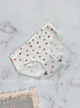 شورت اسلیپ نخ پنبه عروسکی طرح گل بابونه