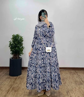 پیراهن بلند طرحدار مرسانا 7
