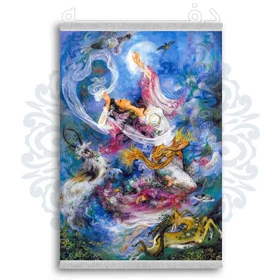 فرشینه از جنس پارچه هازان مخمل ترک طرح فانتزی برند دفه کد DDTB223