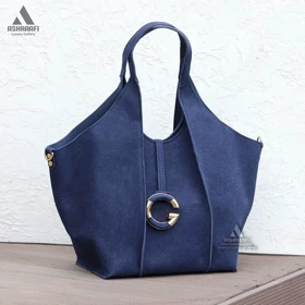 کیف دوشی بزرگ Women Shoulder Bag A25 (سورمه‌ای)