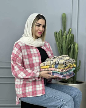 مانتو شومیز چهار خونه(41)کد3412