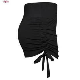شلوارک ورزشی زنانه بغل گت دار مشکی کد 4704-2052