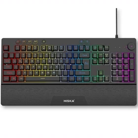 کیبورد گیمینگ هیسکا HISKA مدل HX-KEG405 باسیم RGB