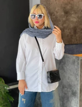 شومیز سفید لاوین کد : 0069