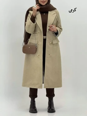 3646-پالتو مزونی گلشیفته ( ایراددار )