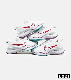 کفش کتانی زنانه سفید بنفش قرمز NIKE zoom x smiley
