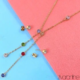 نیم ست نگین‌دار طرح سواروسکی 10110