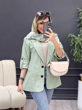 مانتو دو دکمه ثمین