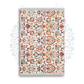 *جدید* فرشینه از جنس پارچه شانل مخمل ترک طرح فانتزی برند دفه کد 1676