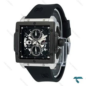 ناوی فورس NF8064 مردانه سه موتوره قاب سیلور زه مشکی NaviForce-7655-G