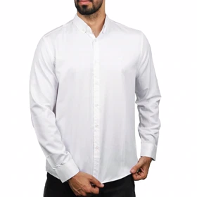 پیراهن آستین بلند ساده مردانه LOCK مدل 2010295