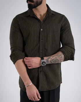 پیراهن مردانه راه راه سپهر_کد4704