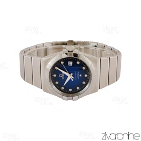 ساعت امگا کانسلیشن مردانه نقره ای ایندکس نگین‌دار صفحه سرمه ای 105199
