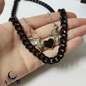 گردنبند قلب و کارتیه گنگ