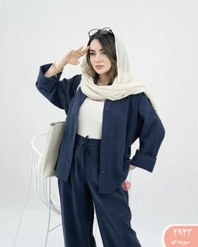 ست شومیز شلوار سیلک 2943