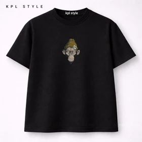 تیشرت باکسی 100٪ پنبه طرح (Zombie Monkey) | کد 1355