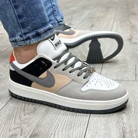 کفش کتانی اسپرت مردانه رنگ طوسی و مشکی مدل نایک ایر NIKE