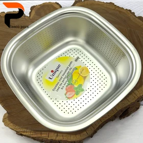 آبکش مربع جدید استیل 30 سانت