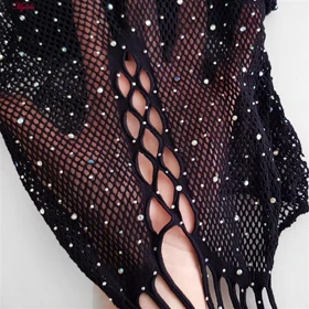 سرهمی فانتزی مشکی مدل نگین‌دار کد 4860-7216