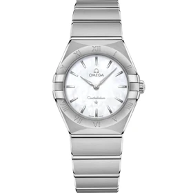 ساعت امگا کانسلیشن زنانه نقره ای ایندکس خط Omega Constellation Silver