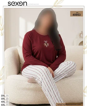 بلوز و شلوار بیگ سایز زنانه sexen کد 40953