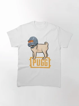 تیشرت با طرح PUGG Cute Funny Pug Wearing پابجی کد 14269