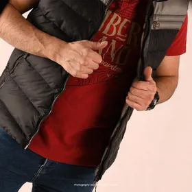 ژیله مردانه مشکی طوسی