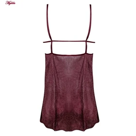 لباس خواب زنانه رنگ زرشکی مدل 5244-2097