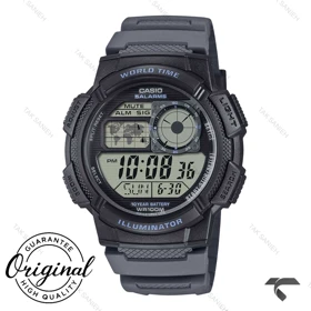 ساعت کاسیو مردانه AE-1000W-8AV اصل بند طوسی Casio-11944-G