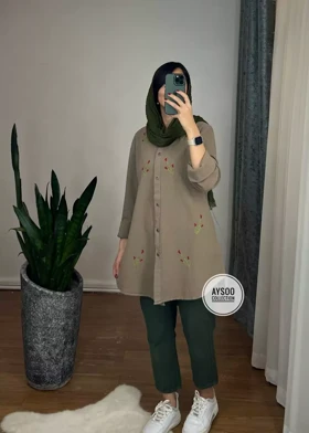 مانتو گلدوزی رزا