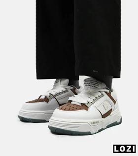 کفش کتانی سفید قهوه ای AMIRI MA2 Leather