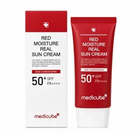 کرم ضد آفتاب مرطوب کننده red moisture ral مدیکیوب SPF50 حجم 50 میلی لیتر