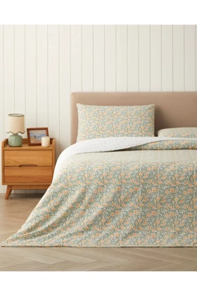 سرویس روتختی دو نفره English Home مدل Meadows Light پنبه - زرد