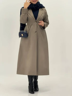 3571-بارانی بلند منگو