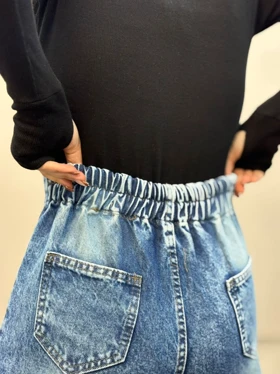 شلوار جین واید قد 90 ابی 6093