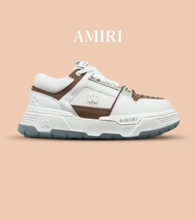 کفش کتانی سفید قهوه ای AMIRI MA2 Leather