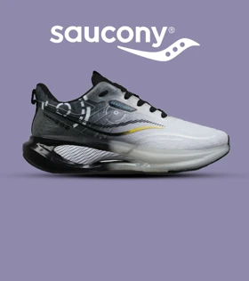 کفش کتانی بزرگپا سفید خاکستری Saucony Sekfcneps مدل 8778