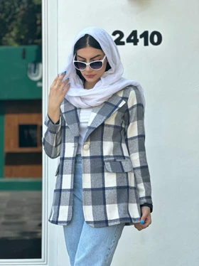 پالتو کتی آستردار تک دکمه