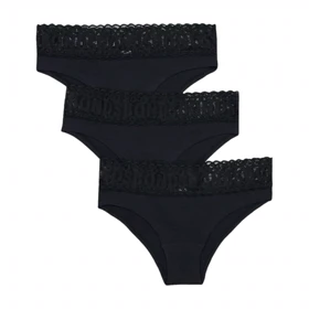 شورت اسلیپ نخی زنانه با حاشیه دانتل برند بوندز bonds